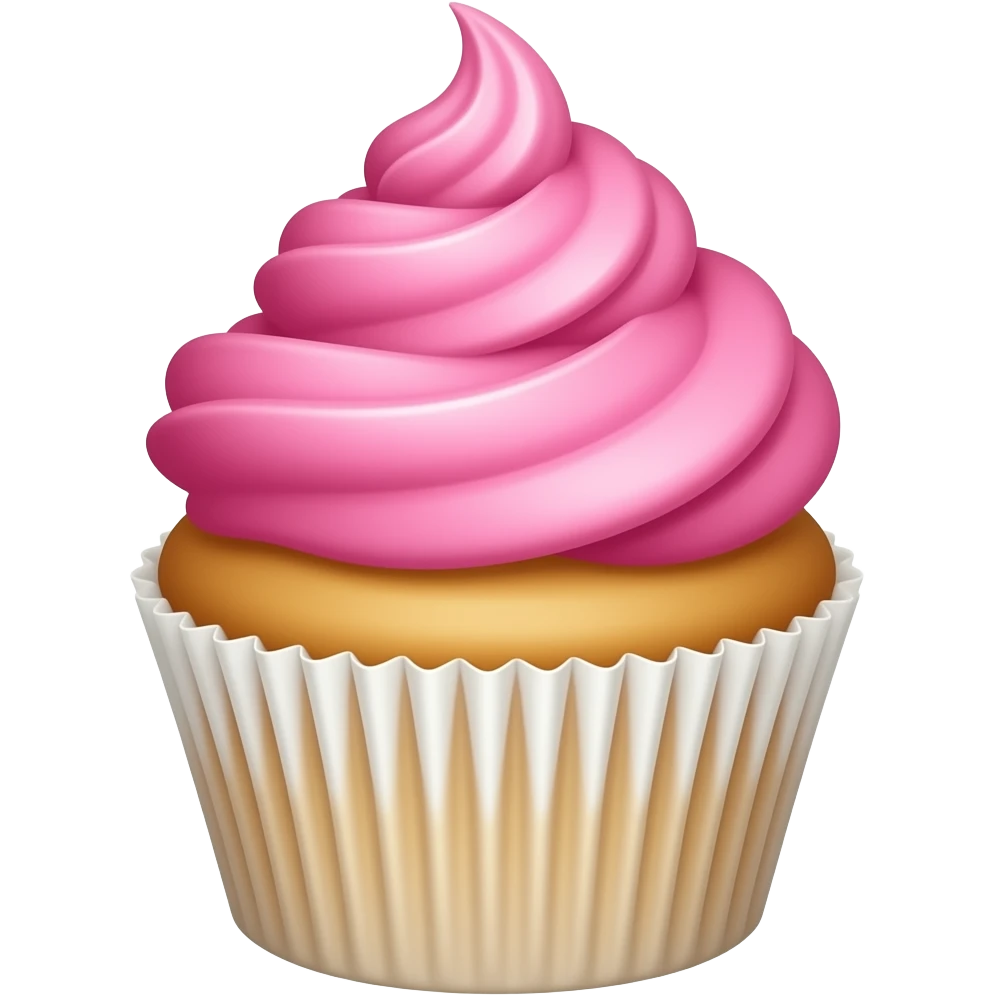 Cupcake with pink icing emoji