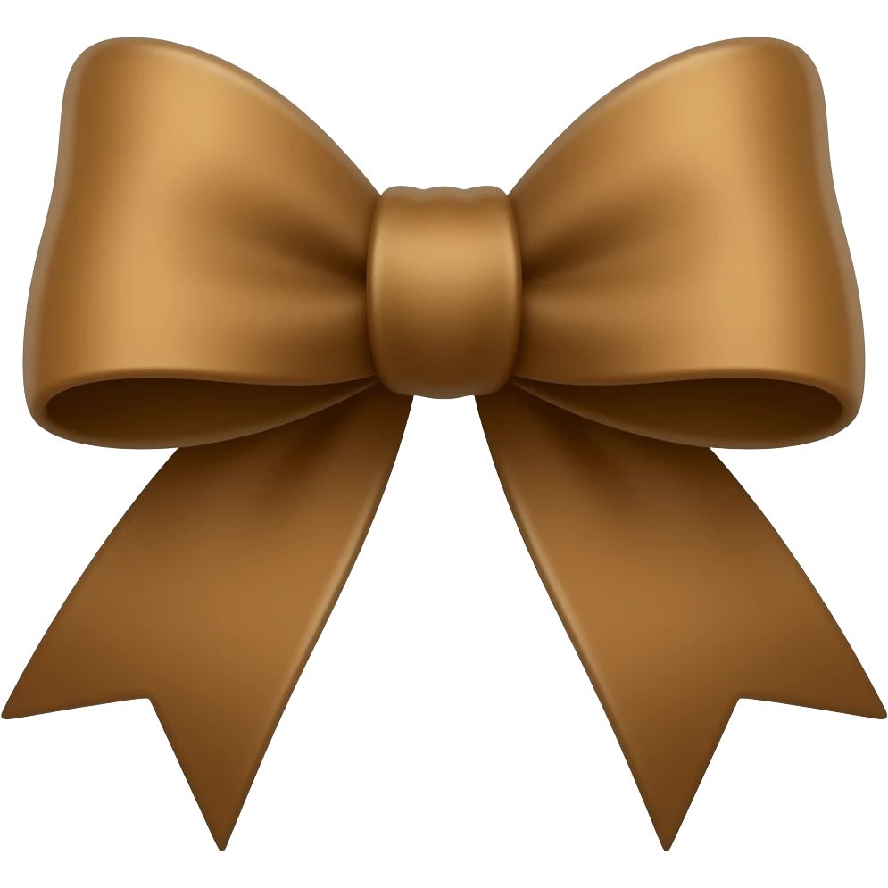 Brown  bow emoji