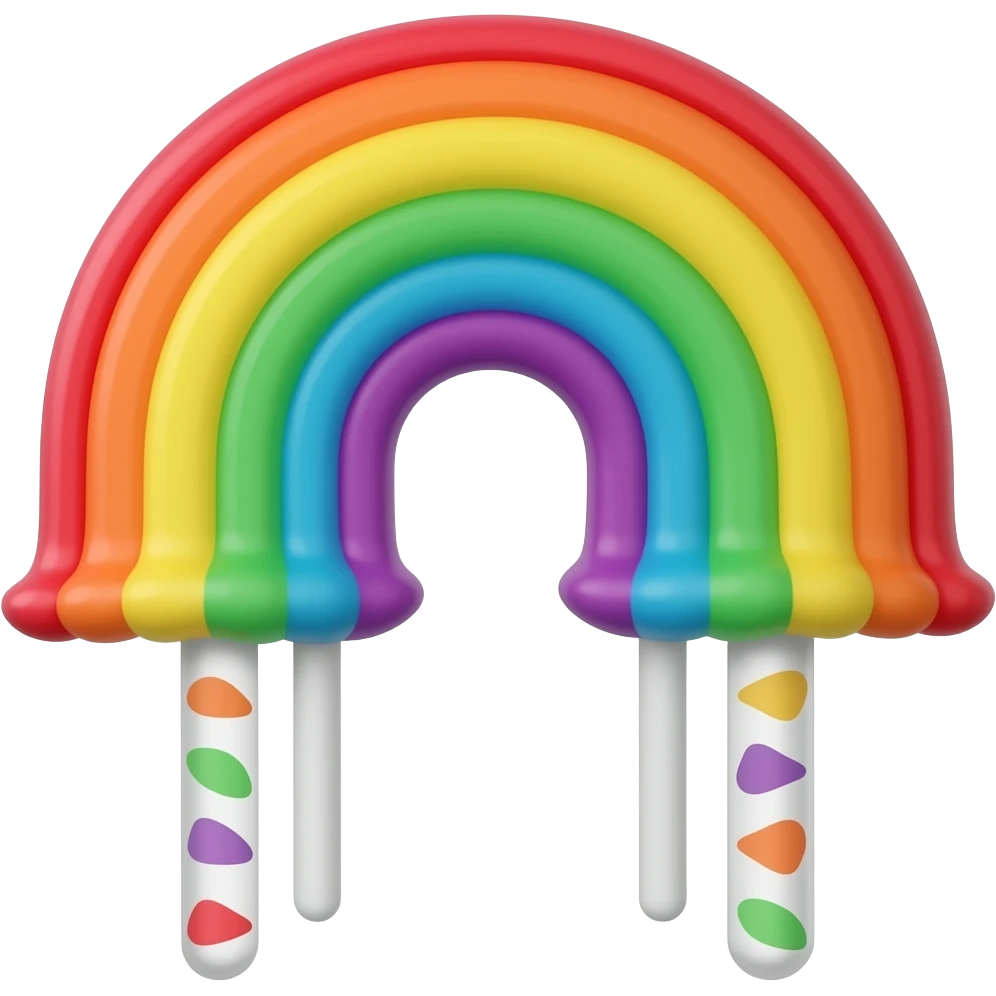 Rainbow candy lollipop emoji