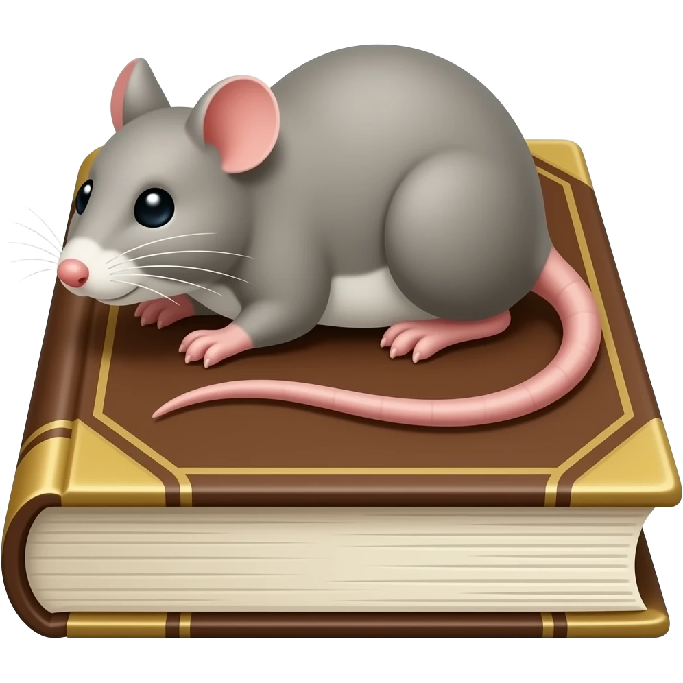 Rat book emoji