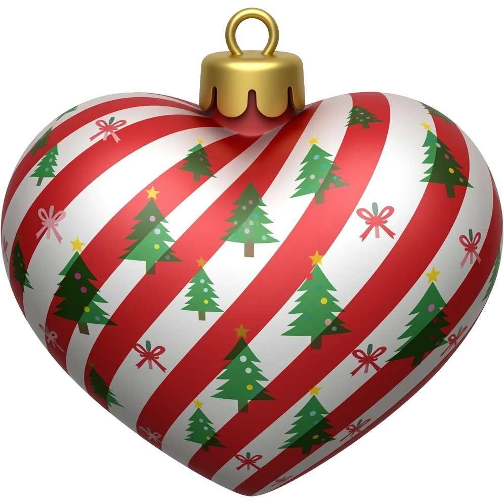 christmas ORNAMENT HEART SHAPED emoji