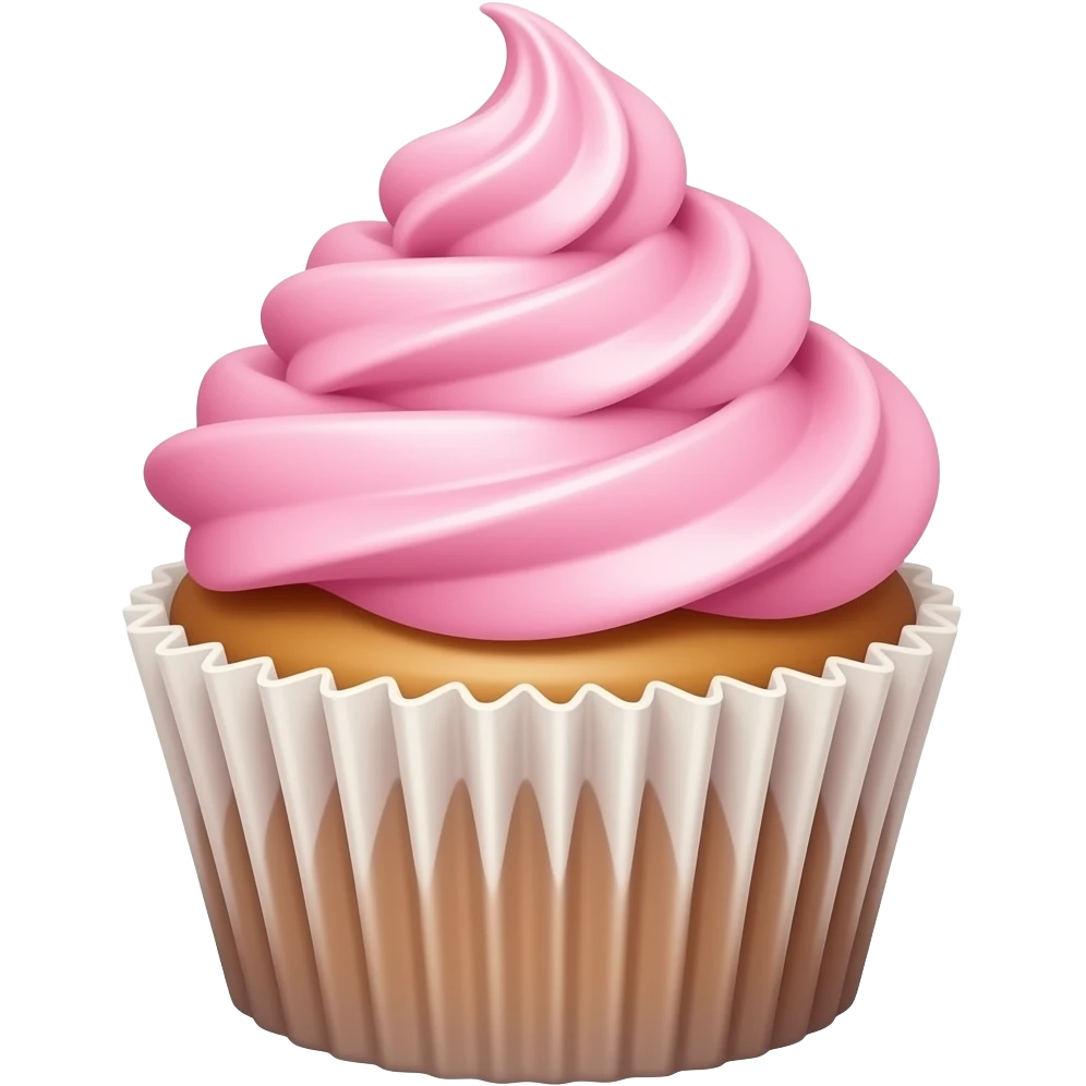 Cupcake with pink icing emoji