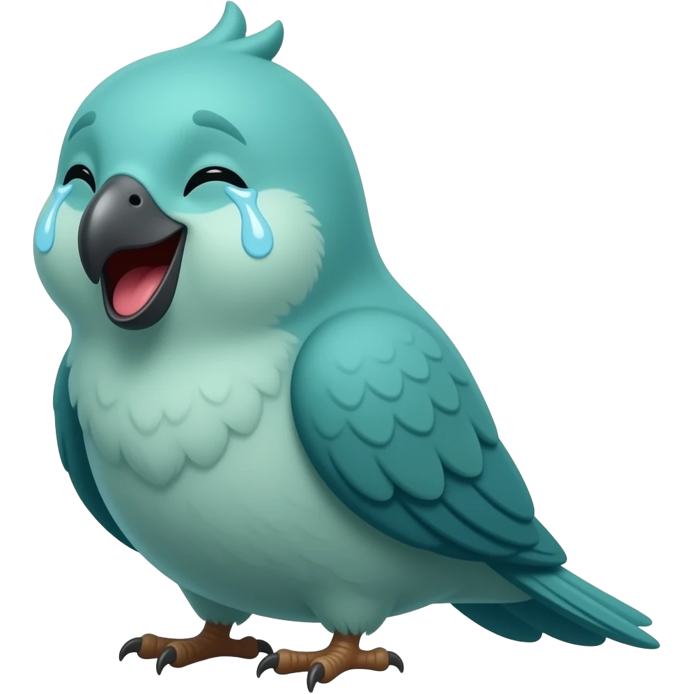 funny teal laughing with tears emoji