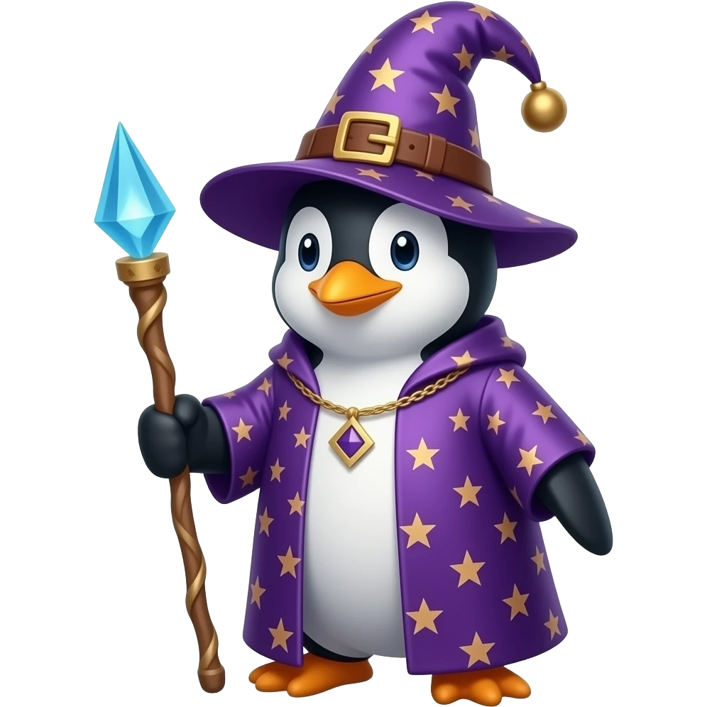 Penguin Wizard emoji