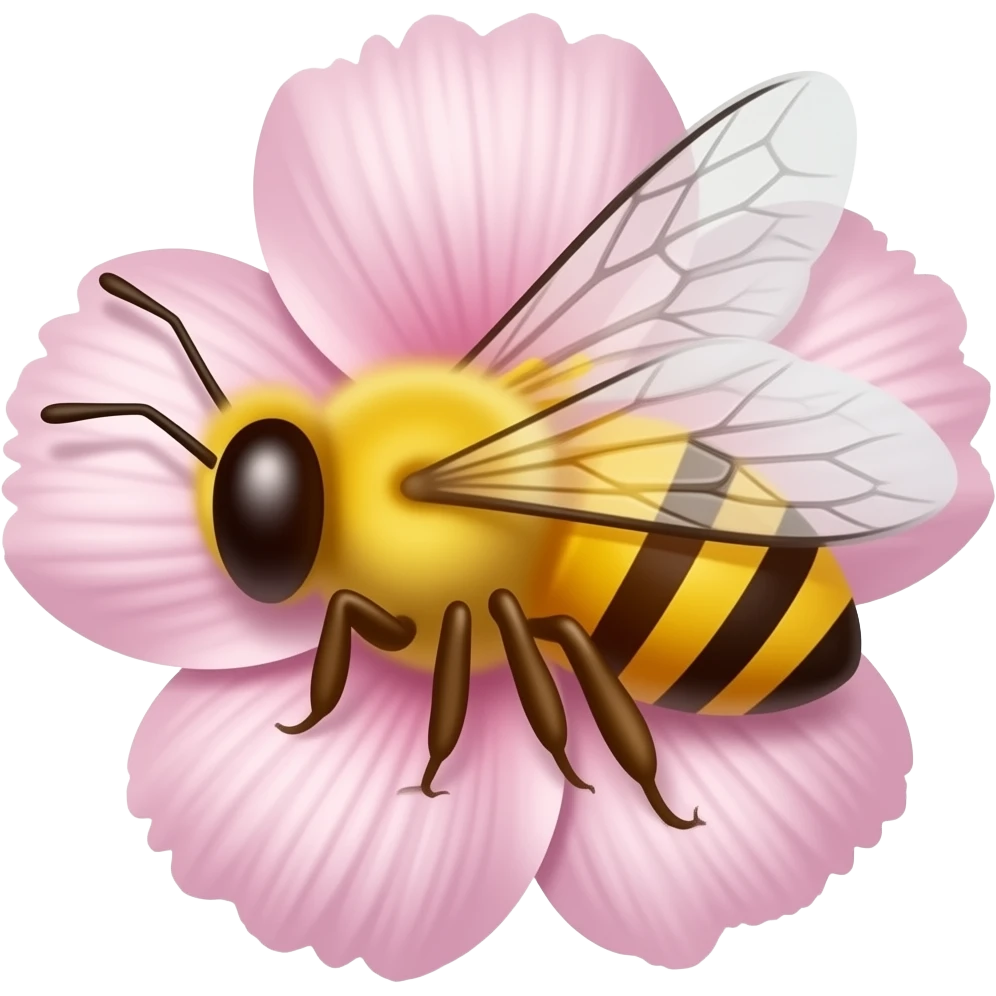 abeja y flor emoji