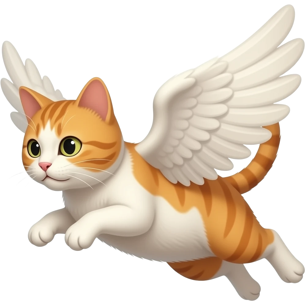 A flying cat emoji