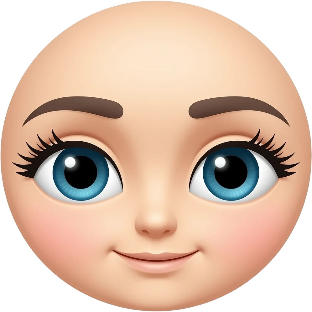 ojos con pestañas sin cara emoji
