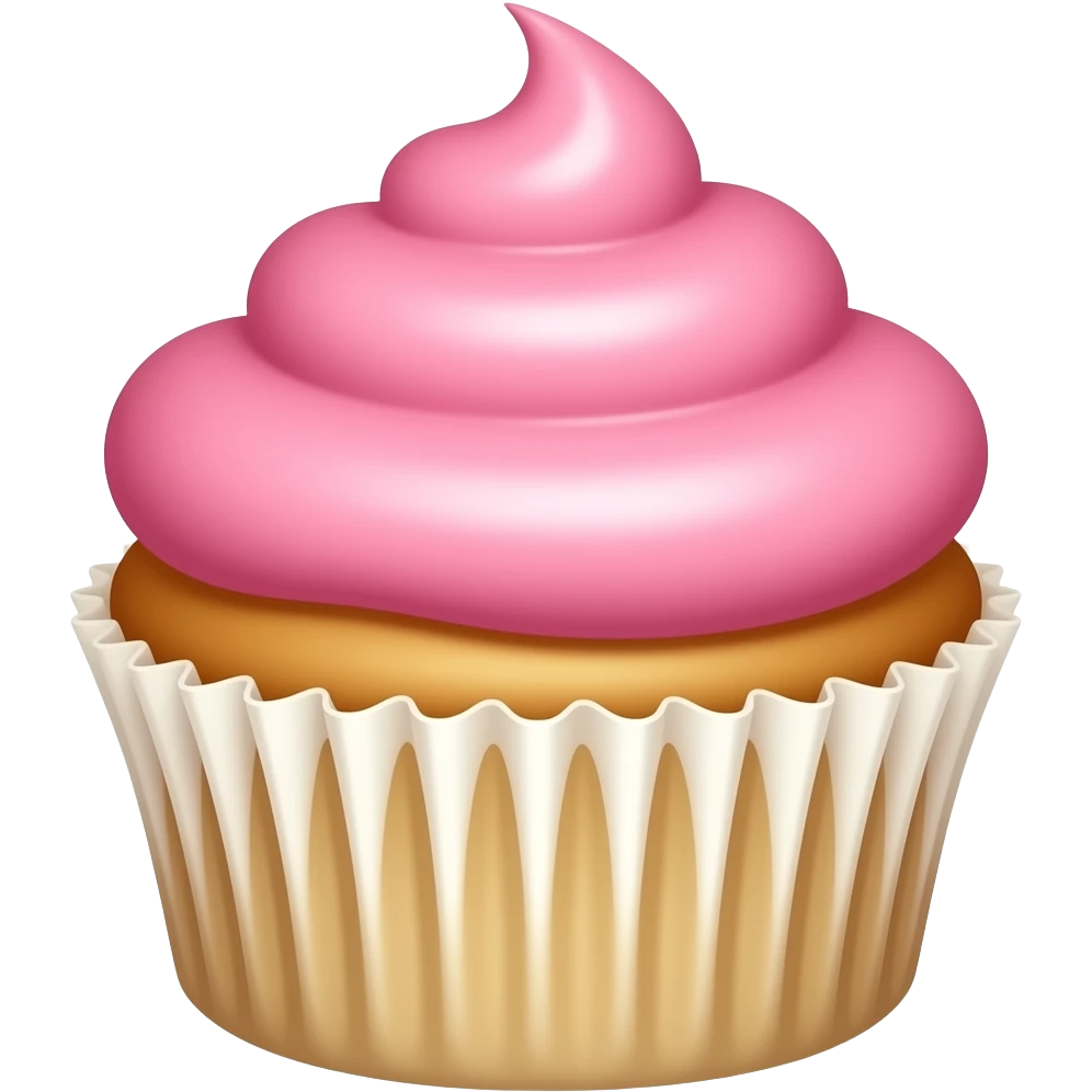 Cupcake with pink icing emoji