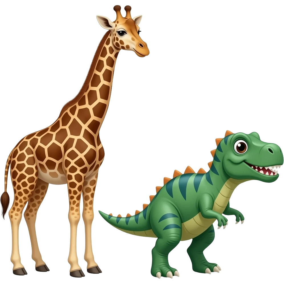 Jiraf + dinosaur emoji