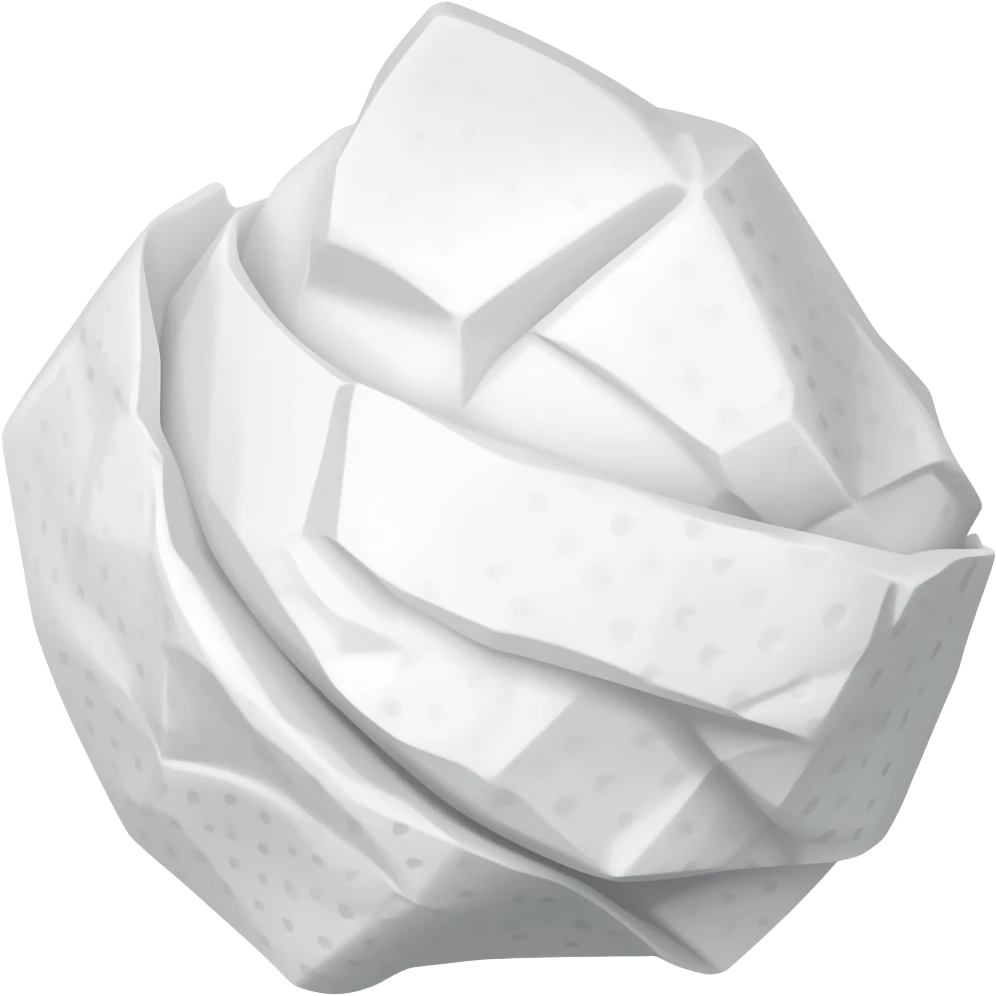 used tissue crumpled into a ball emoji