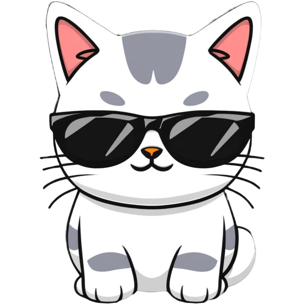 Cat with sunglasses emoji