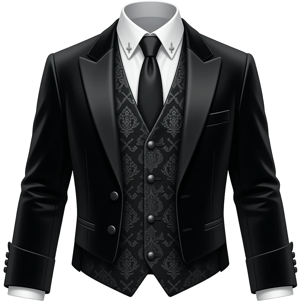 Dark Victorian gothic suit emoji