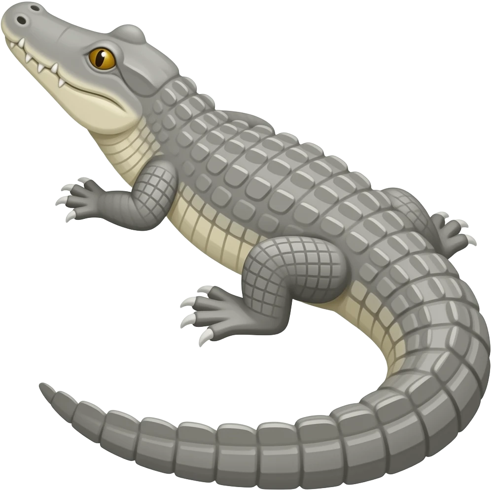 Gray alligator emoji