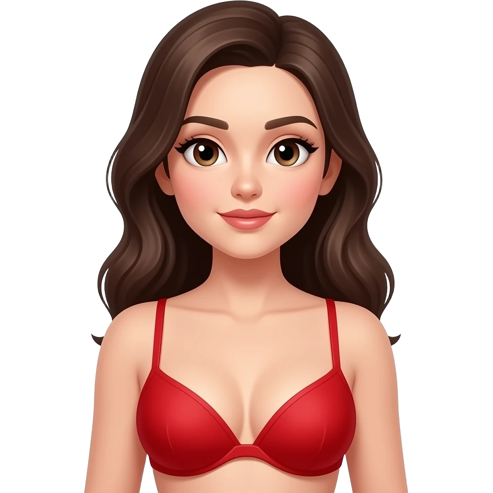 امرأه ترتدي حمالة صدر حمراء وبشرتها بيضاء وصدر كبير اجعل تقبل سخص من فمه ويمسم بصدرها emoji