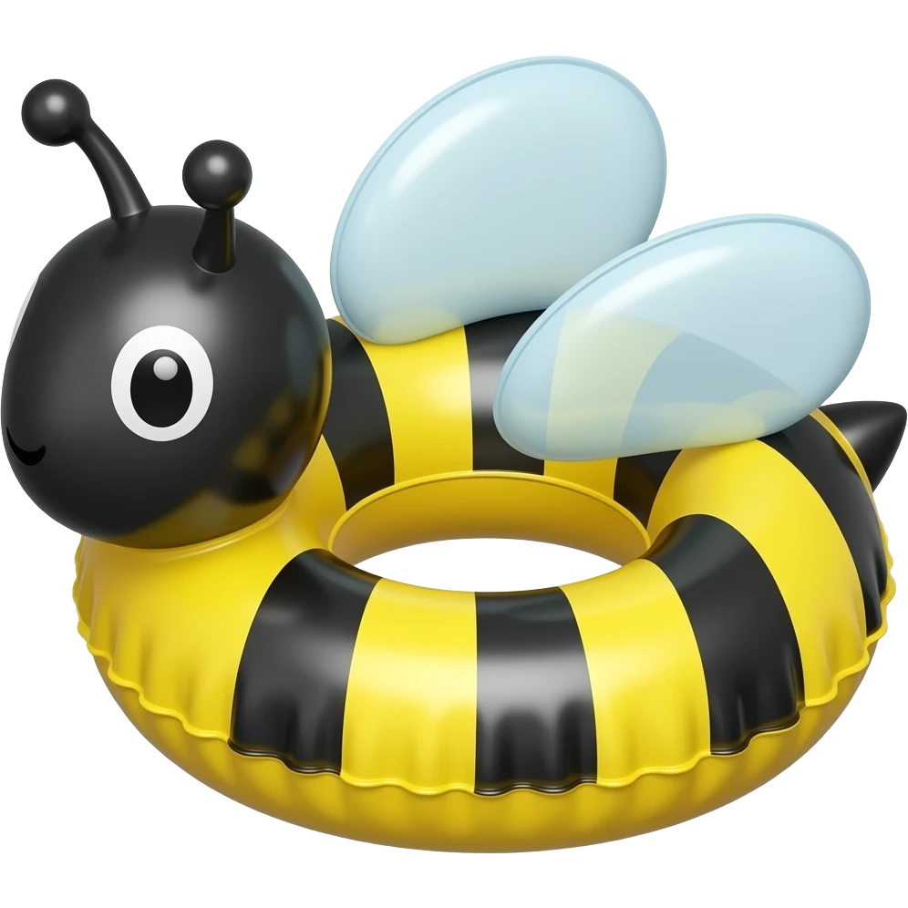 inflatable bee pool float ring emoji