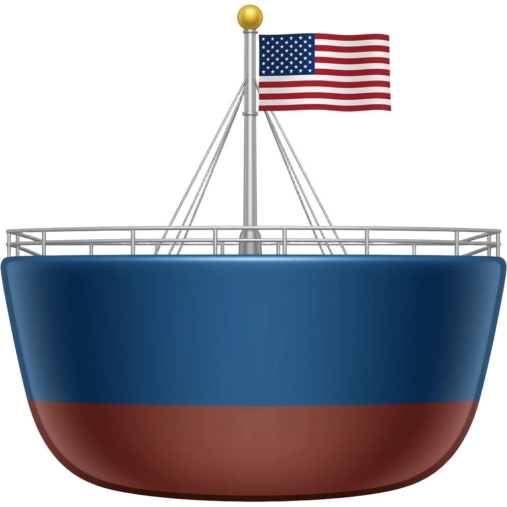 НЕфтяной танкер с флагом америки emoji