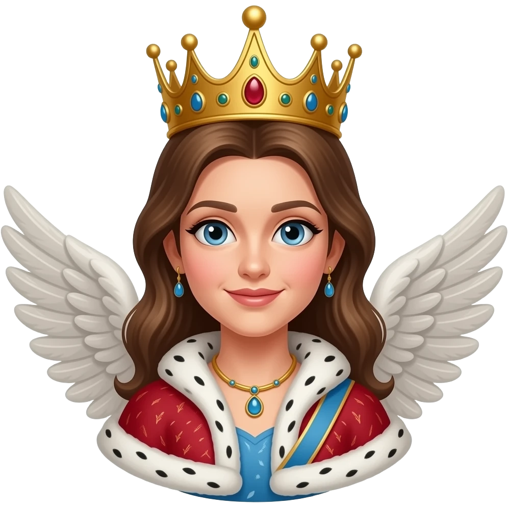 Царица в короне с крыльями emoji