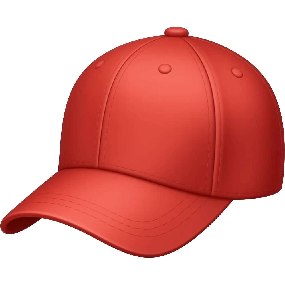 backwards red baseball cap angled to the side slightly emoji