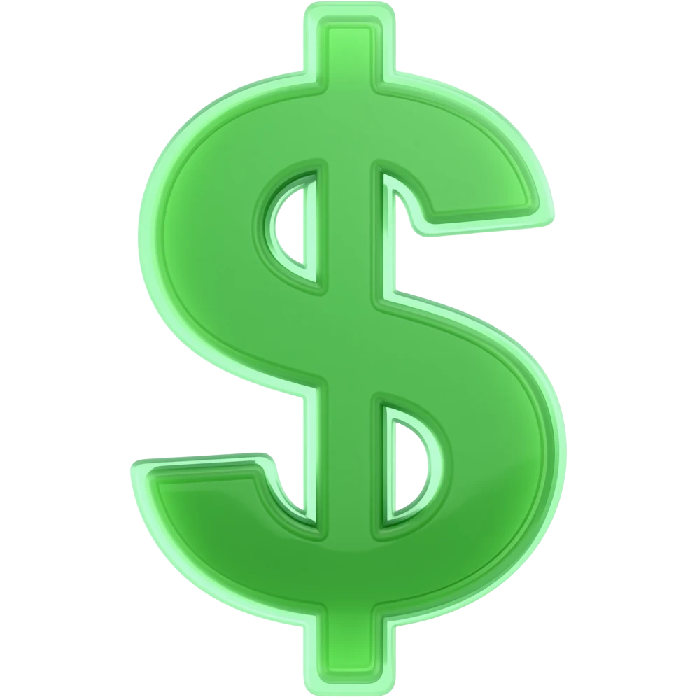 neon green cash emoji