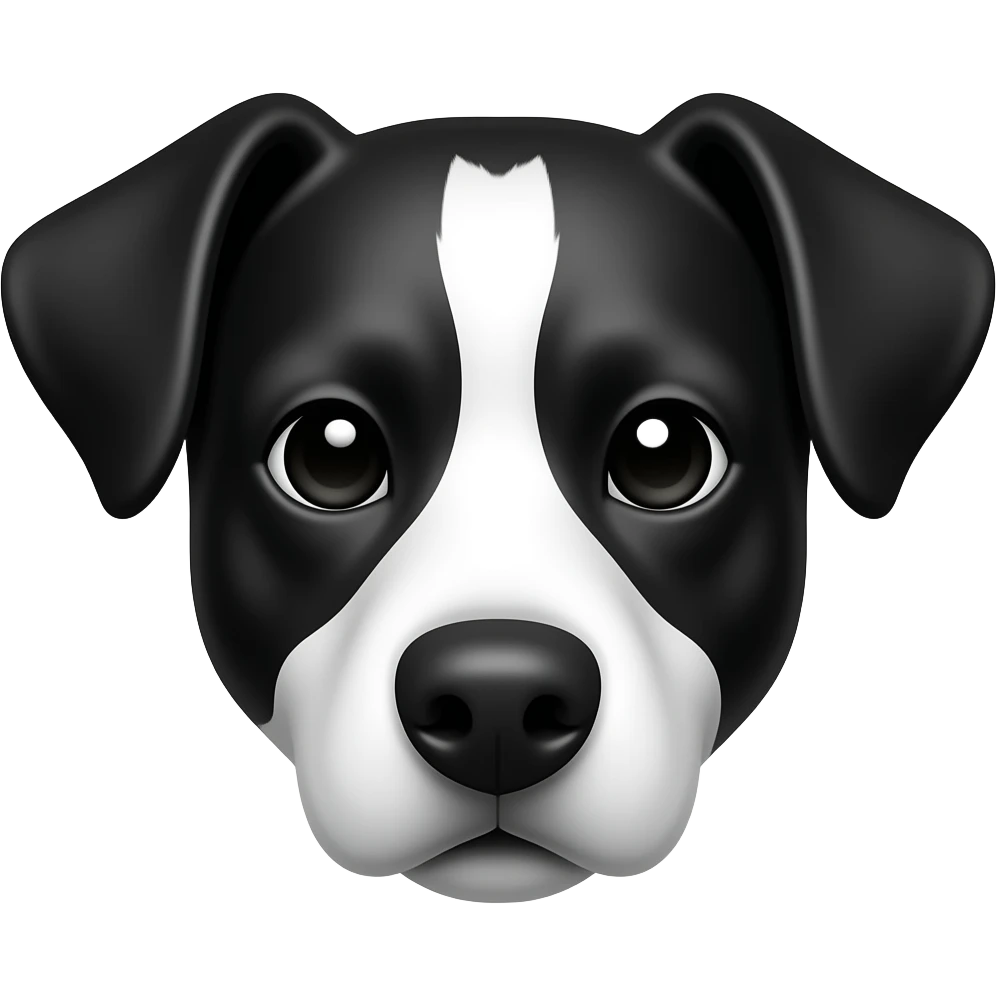 🐶 pero en blanco y negro solo la cara emoji