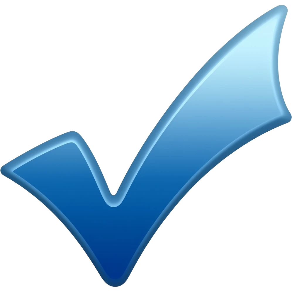 Blue tick emoji