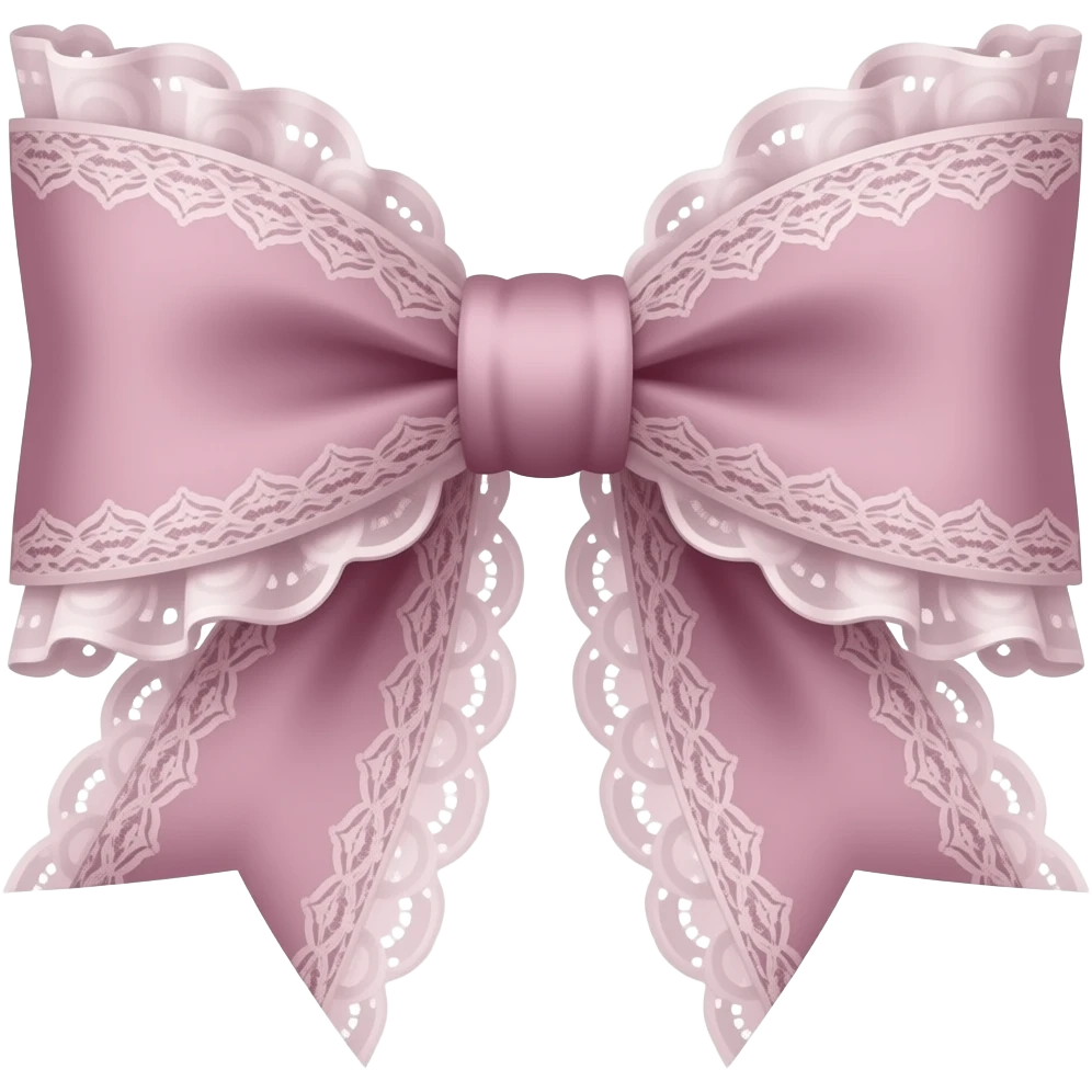 vintage rococo mauve bow with lace and frills emoji