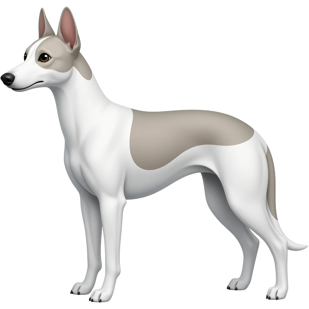 White greyhound pointed ears emoji
