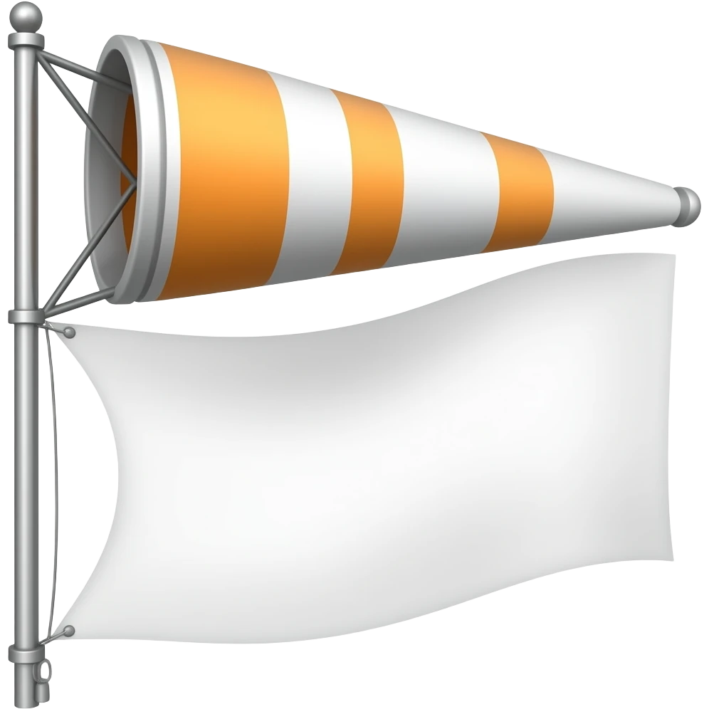 White Wind sock flag emoji