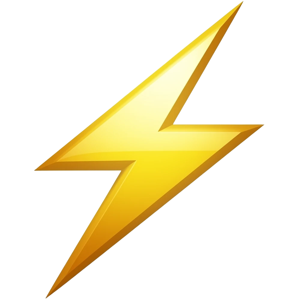 Reverse yellow flash emoji