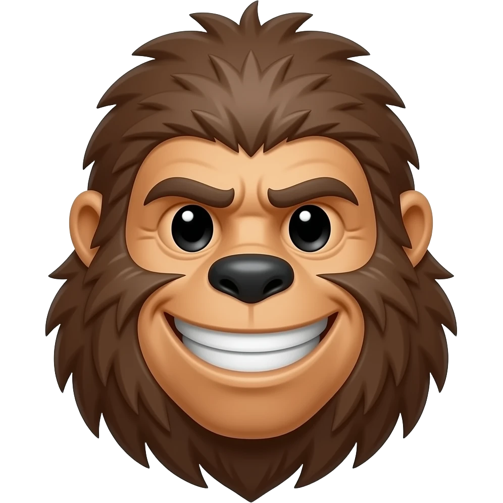 sasquatch head smiling emoji