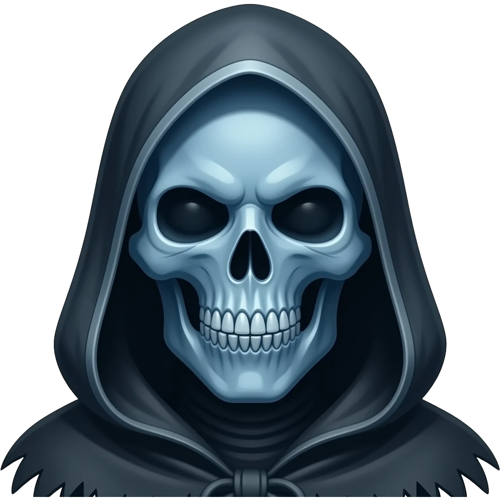 a dementor like spirit, like a blue reaper emoji