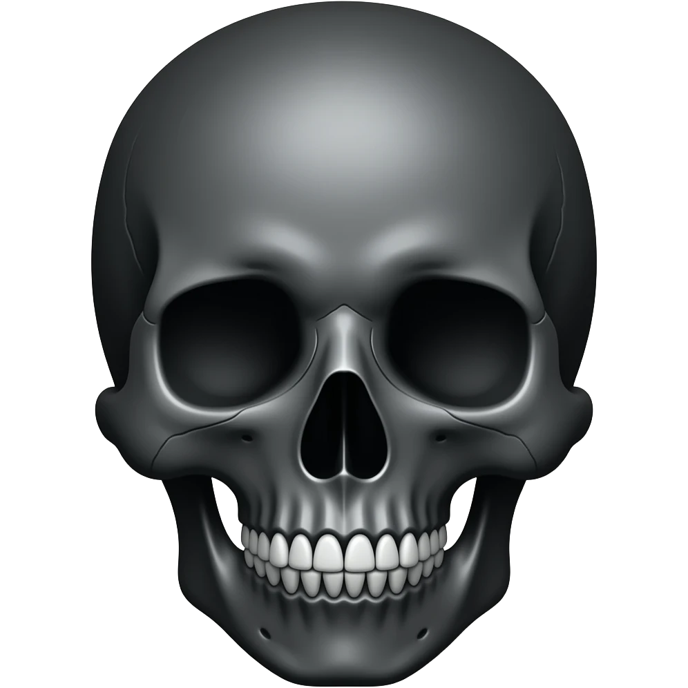 kafatası siyah emoji