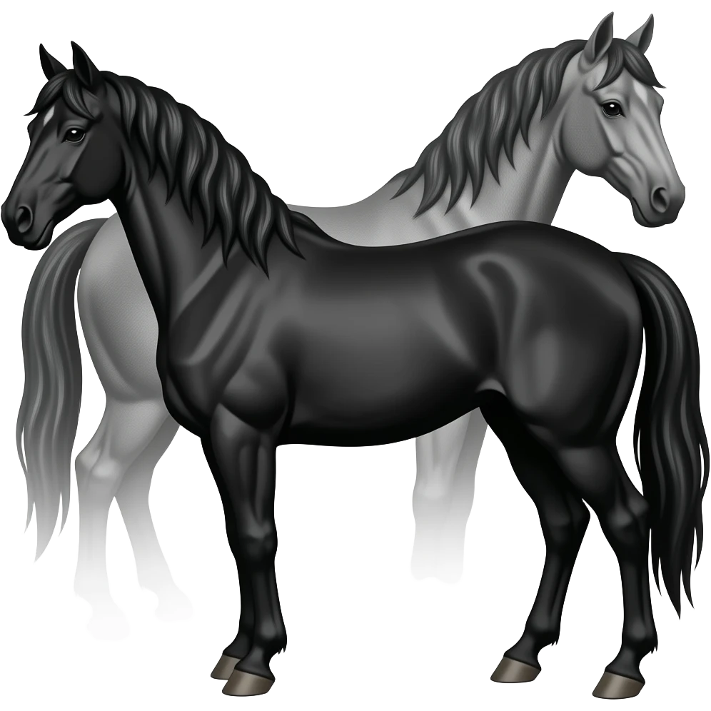 🐎 convert this horse in Black colour emoji