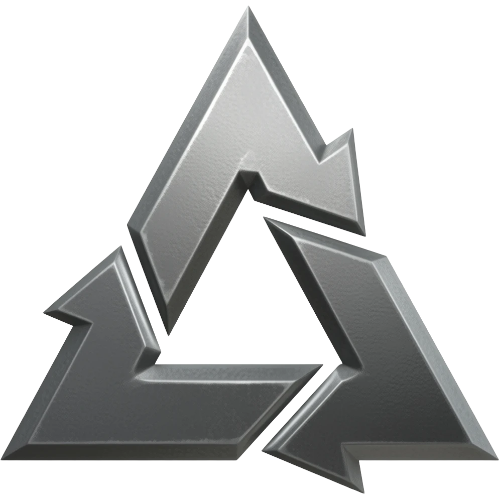 the three arrows symbol of the iron front emoji