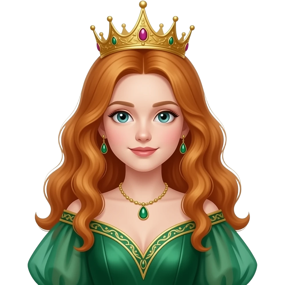 young ginger queen emoji