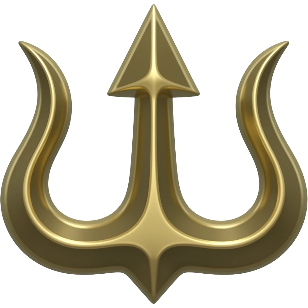 upside down trident emoji