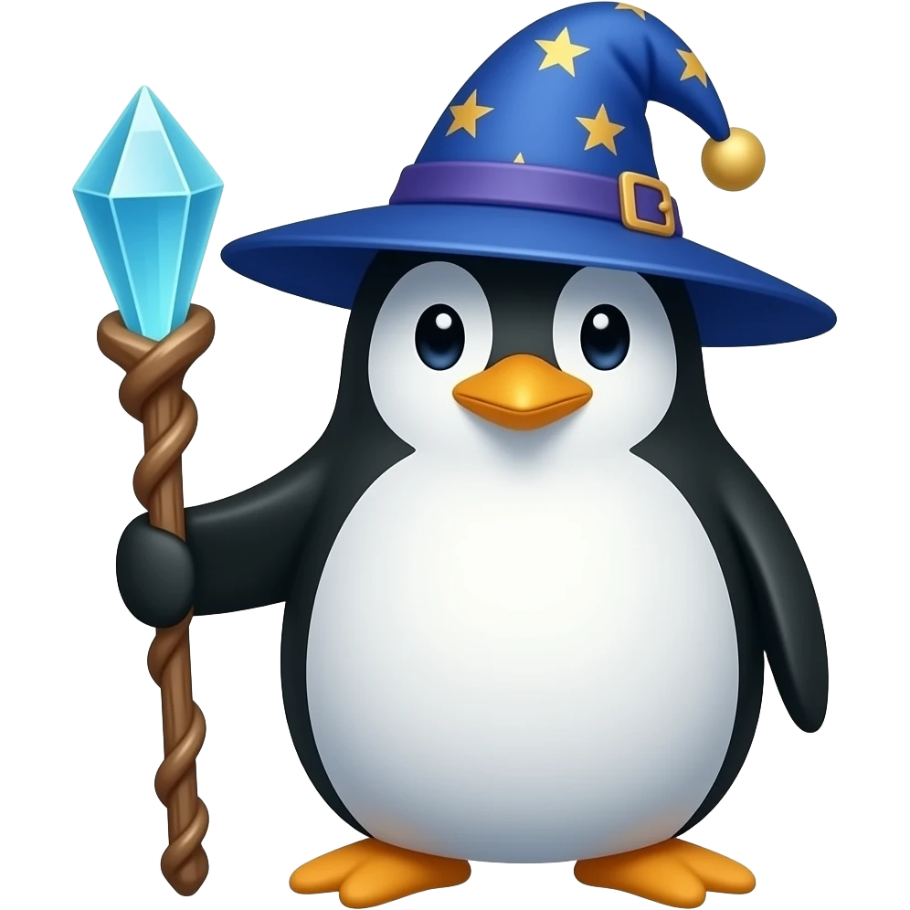 Penguin Wizard emoji