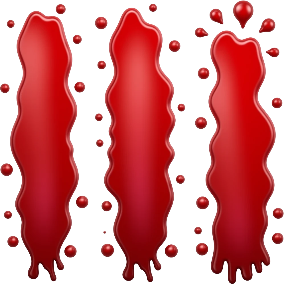 The cuts are three lines of blood emoji