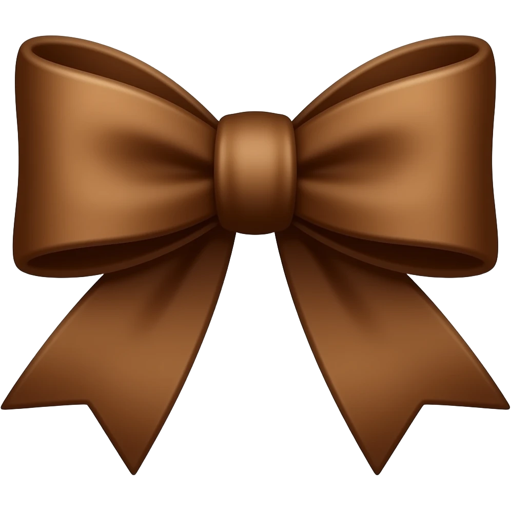 Brown bow emoji