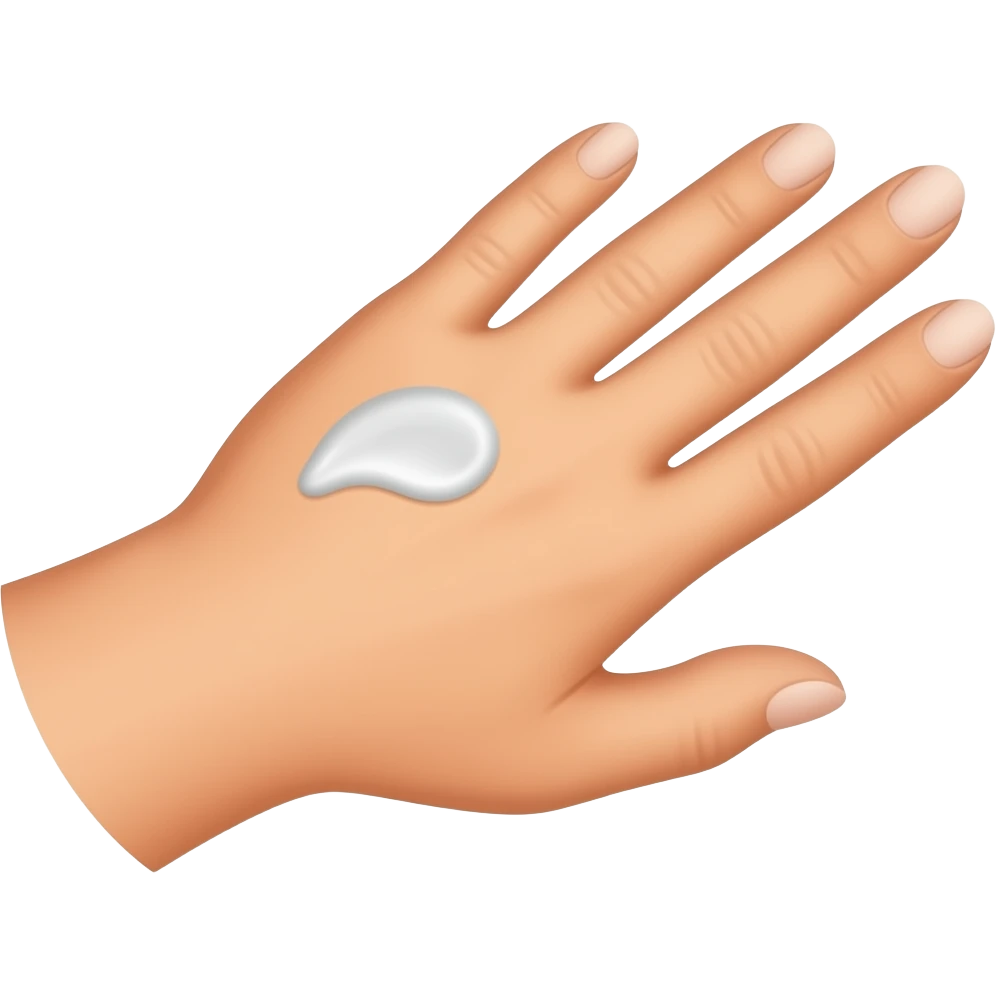 I squeeze cream on my hand emoji