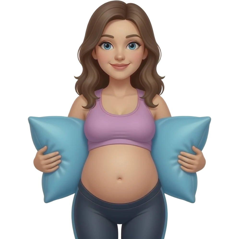 Femme 18 ans legging  faux oreillers enceinte silicone emoji
