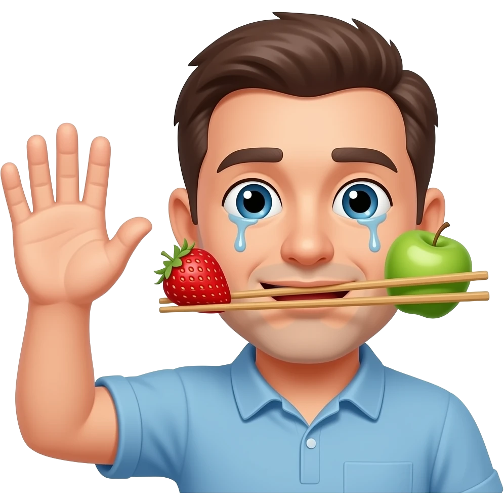 🍓🍎🥢🙋‍♂️🤤 emoji