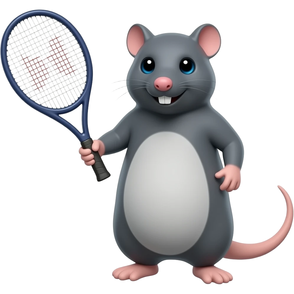 a mole with a padel racket emoji