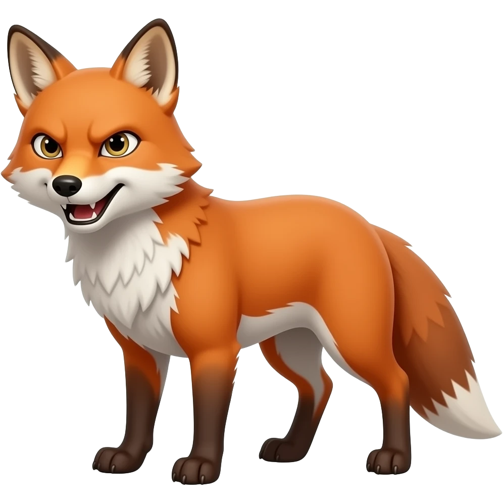 Aggressive fox emoji