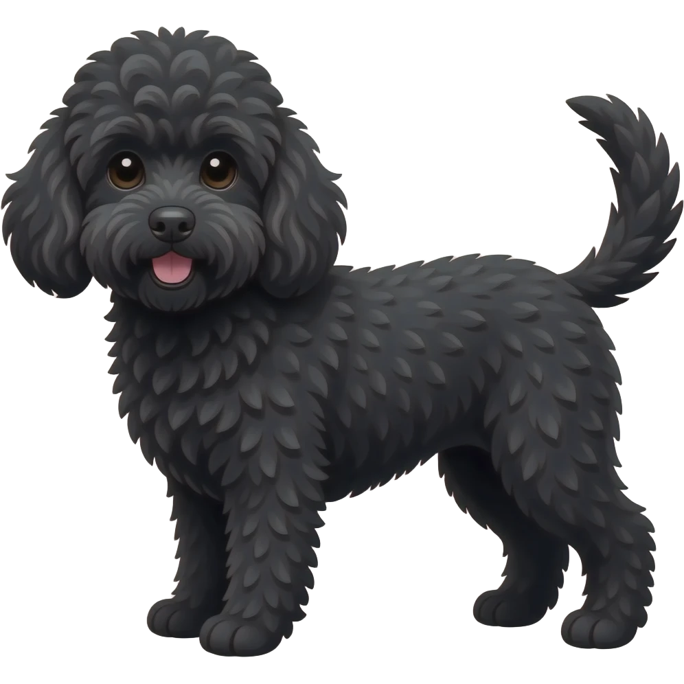 Portuguese water dog black emoji