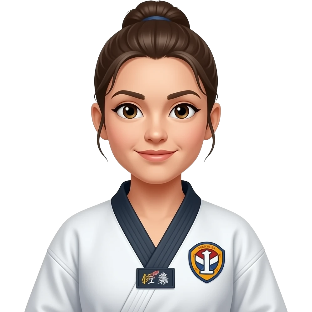 🥋👩🏻‍🦱 emoji