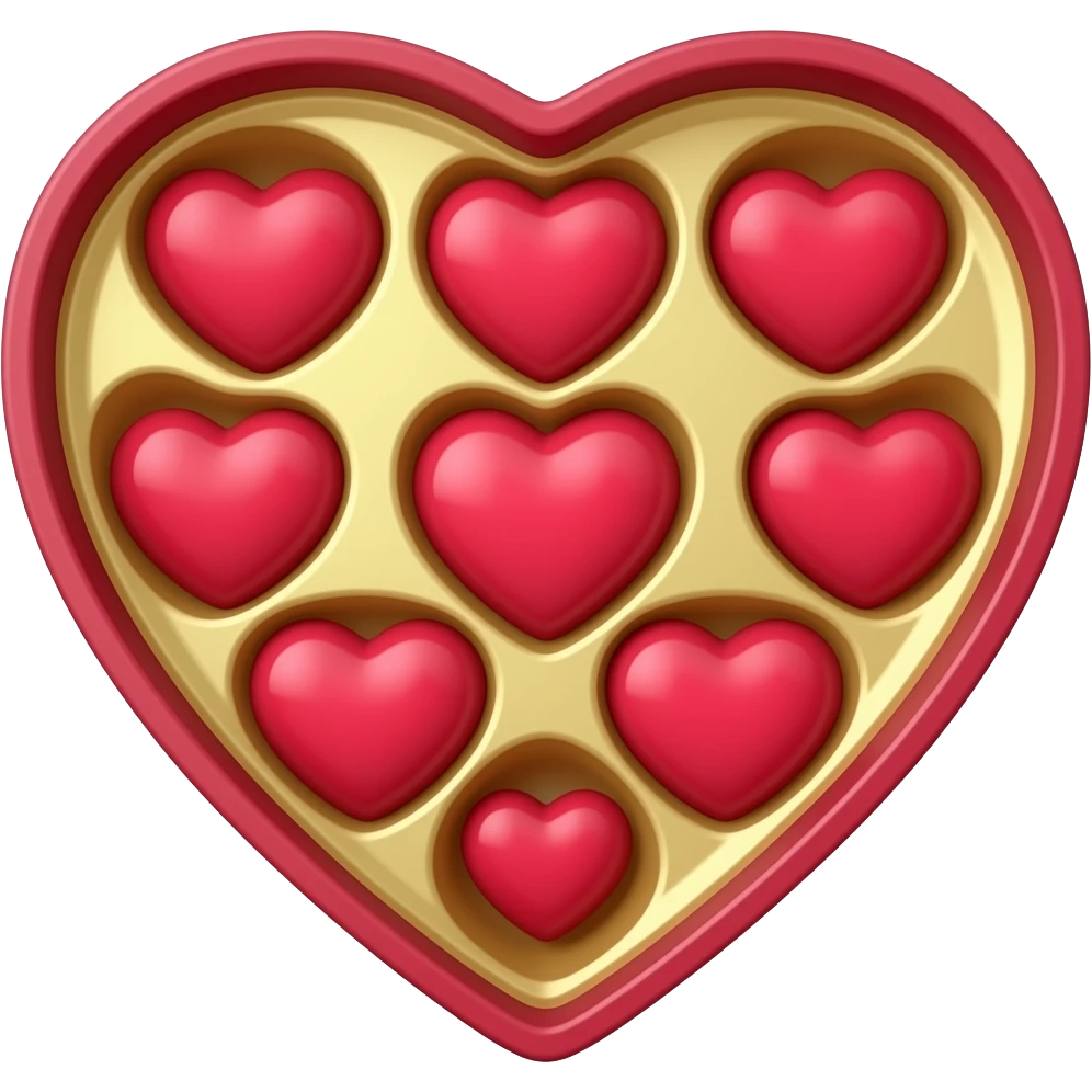 A valentine day heart box chocolate emoji