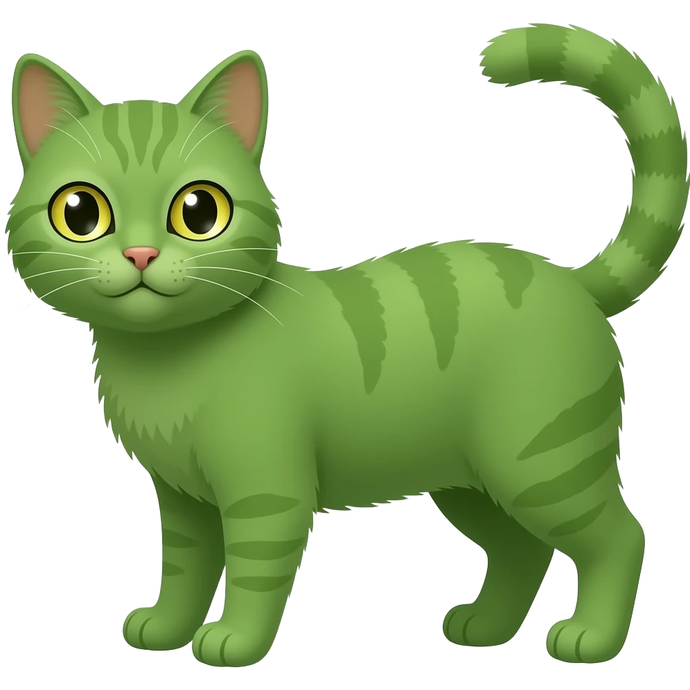 Green cat emoji