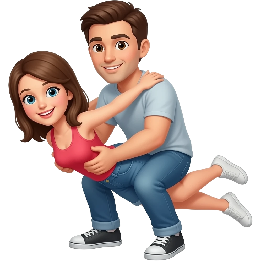 Man riding woman emoji