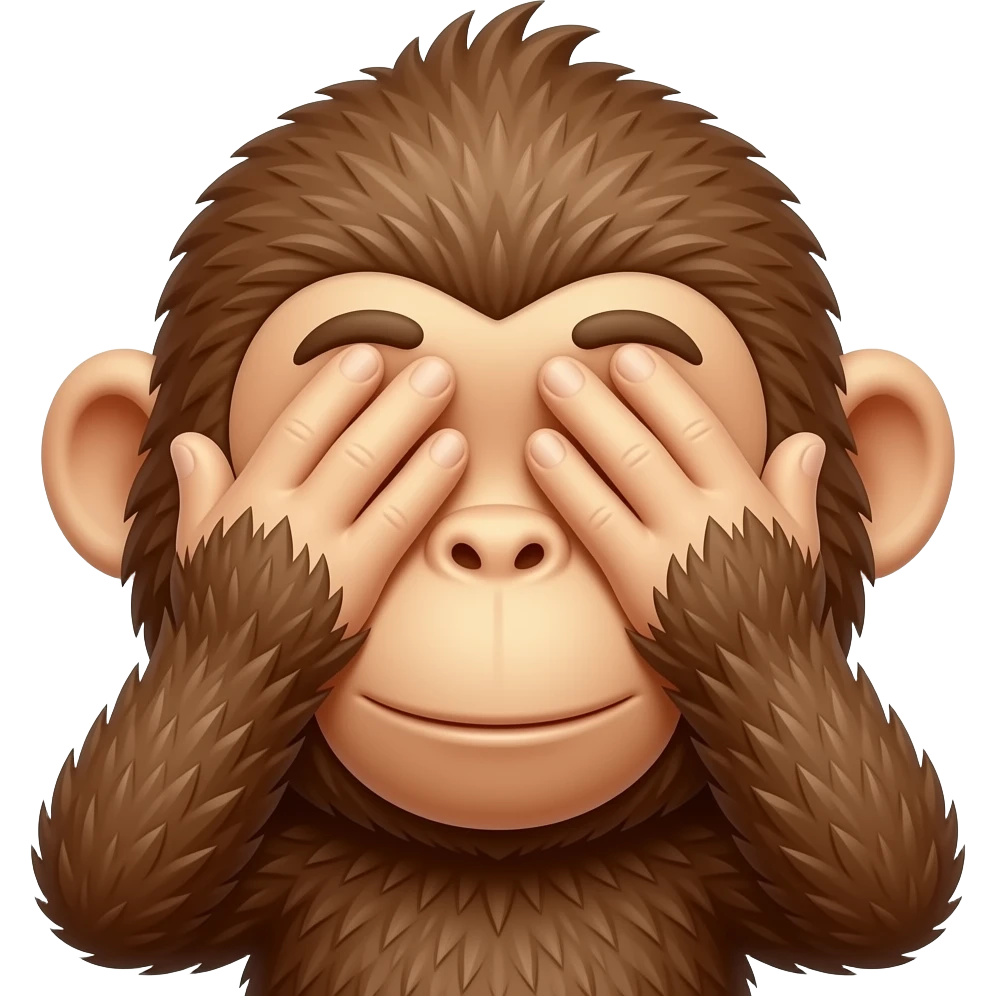 monkey face covers his eyes with his hands emoji